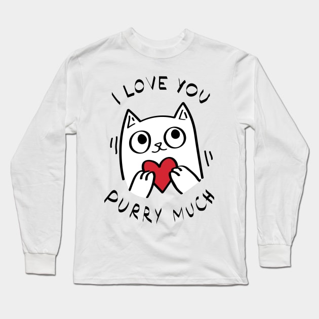 I Love you purry much Long Sleeve T-Shirt by lounesartdessin